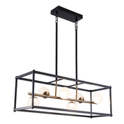 Franco Black and Gold Frame Pendant with Opal Sphere Glasses