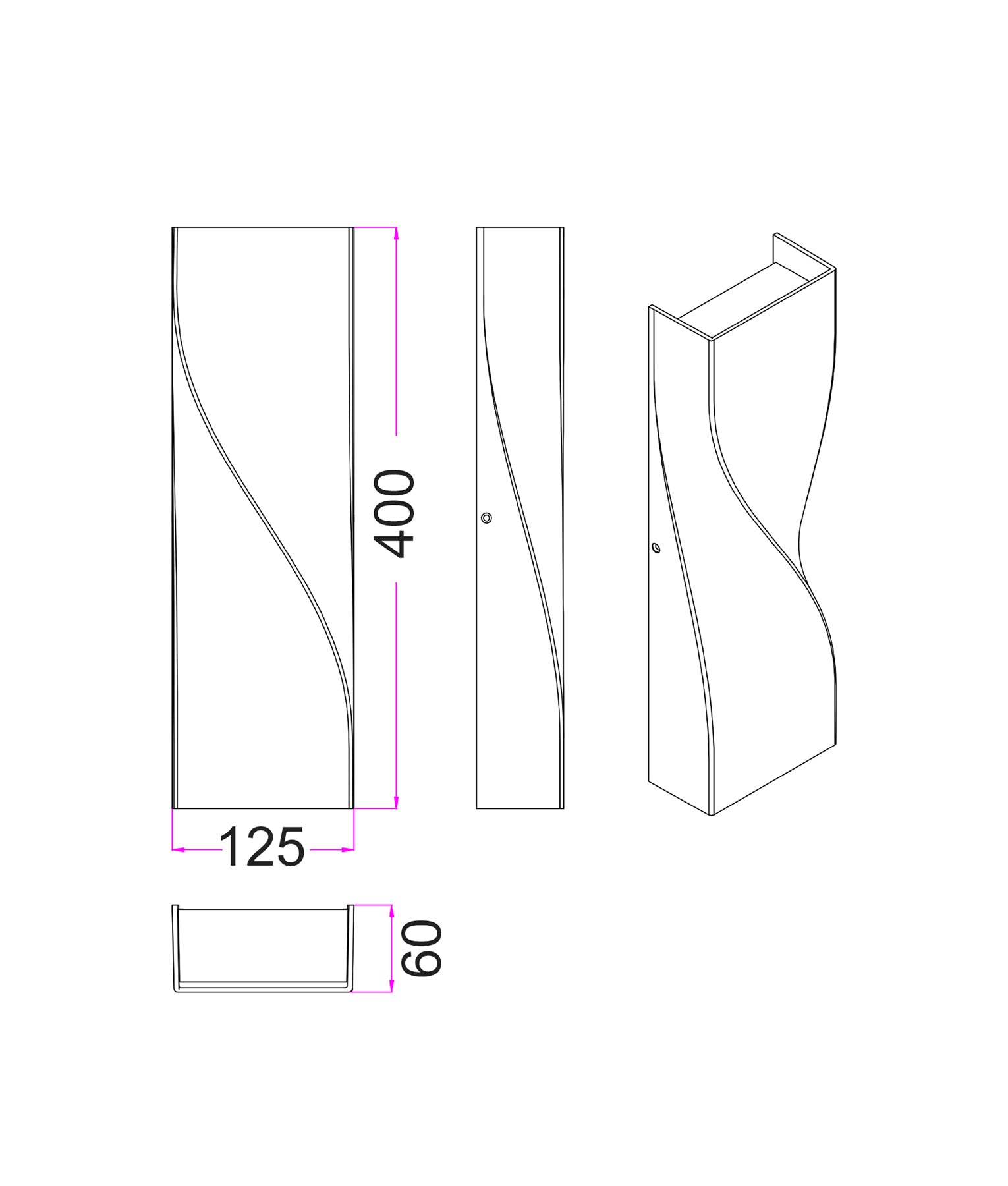 GIROTRI: Large Exterior LED Tri-CCT Surface Mounted Up/Down Twist Wall Lights IP65