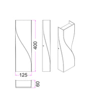 GIROTRI: Large Exterior LED Tri-CCT Surface Mounted Up/Down Twist Wall Lights IP65