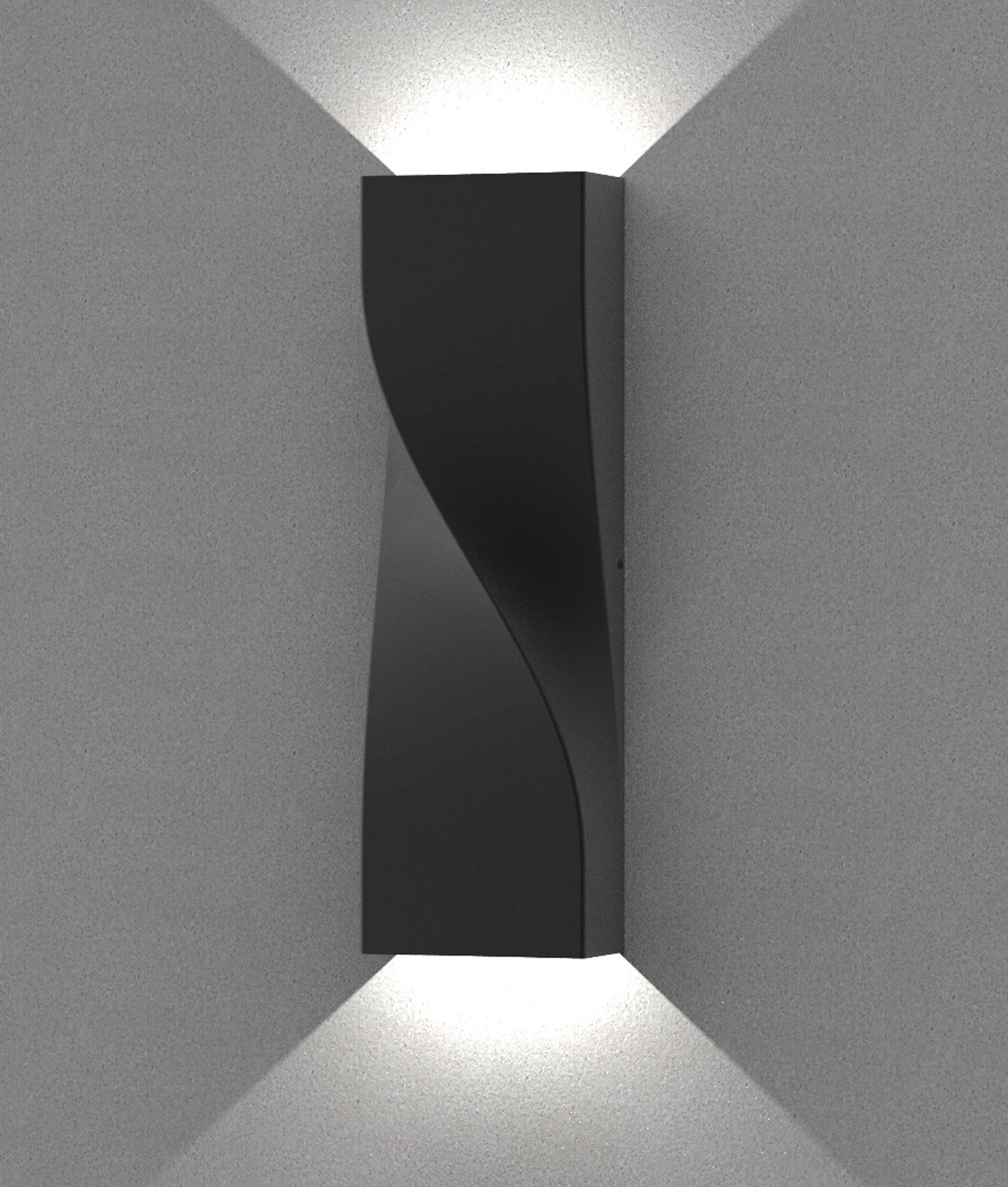 GIROTRI: Large Exterior LED Tri-CCT Surface Mounted Up/Down Twist Wall Lights IP65