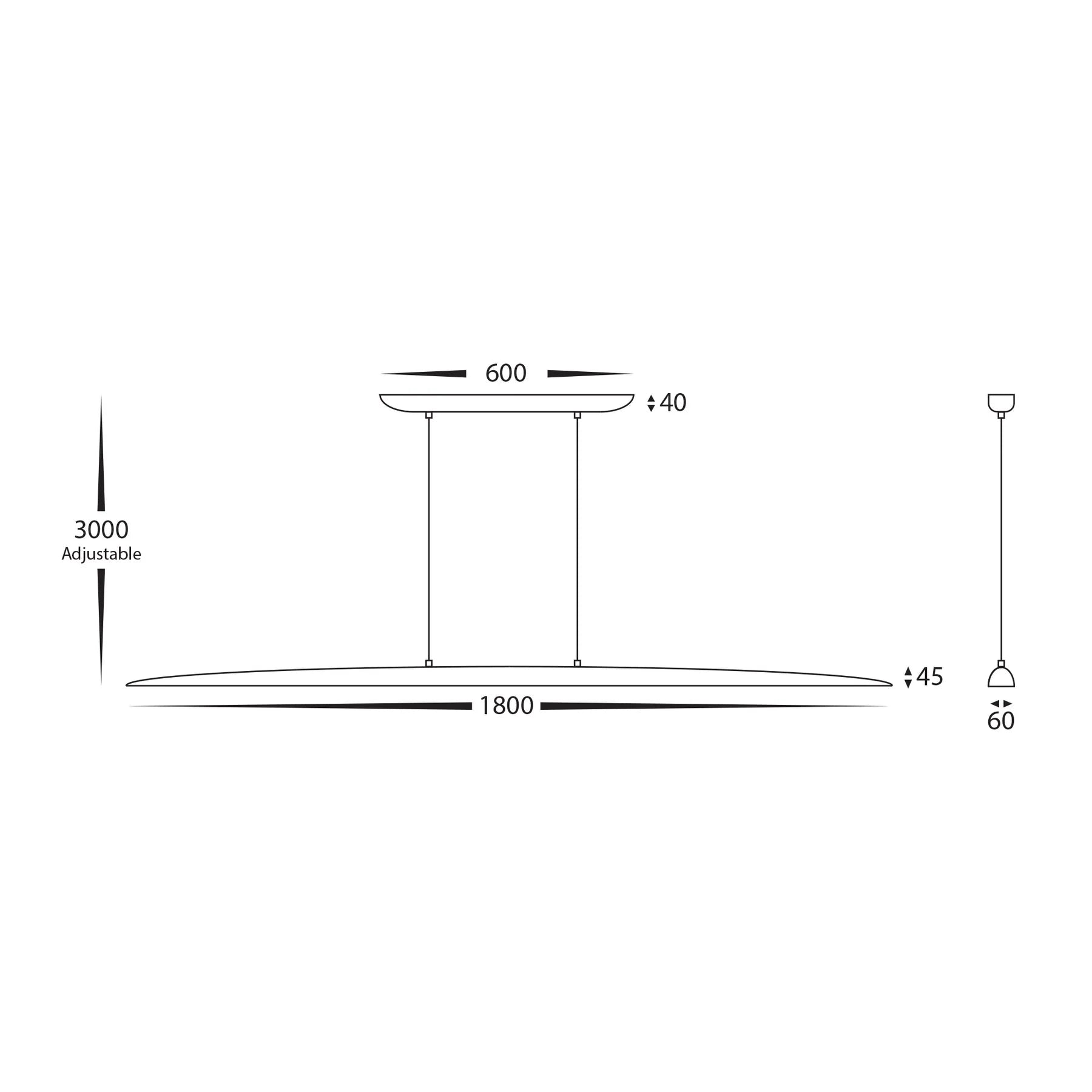 Havit HV6012T Noce Walnut Timber 1800mm Linear Pendant