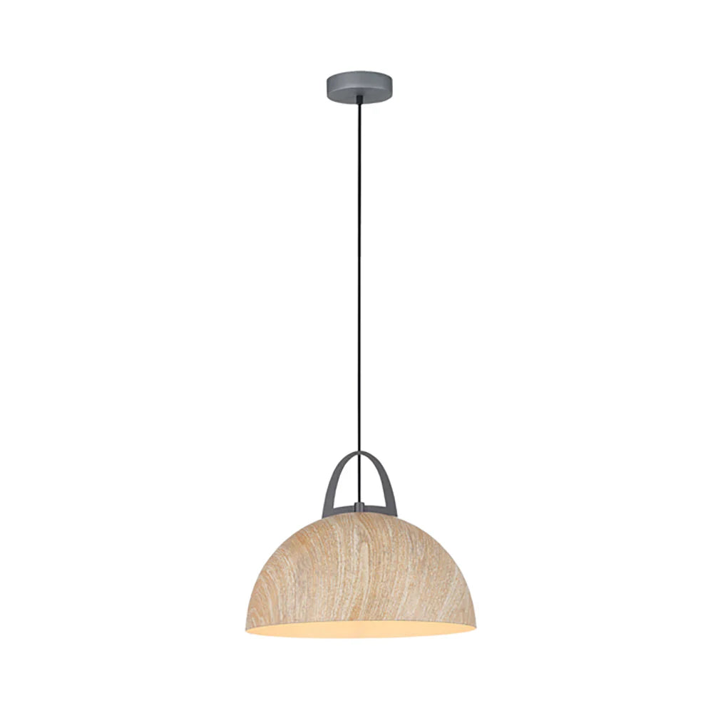 LEGNA Natural Oak 1 Light Pendant Dome Shape