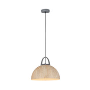 LEGNA Natural Oak 1 Light Pendant Dome Shape