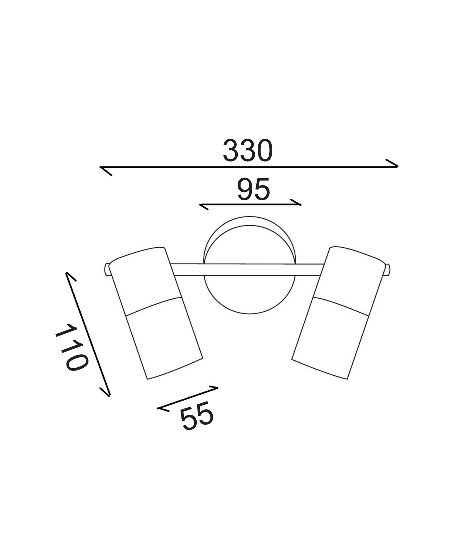 LENGAN: Interior Double Heads Adjustable Round Base Spot Lights