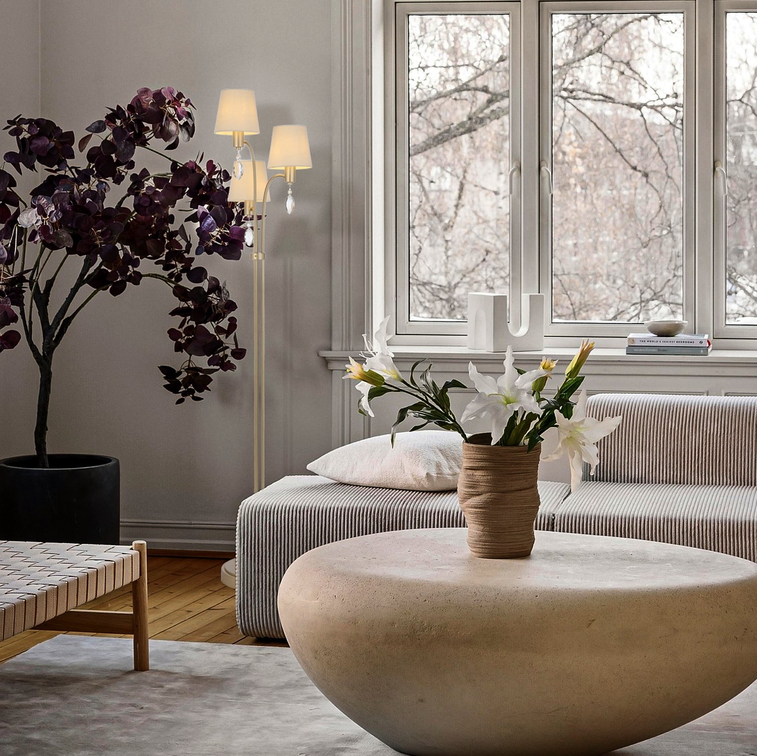 MALVERN 3 LIGHT FLOOR LAMP