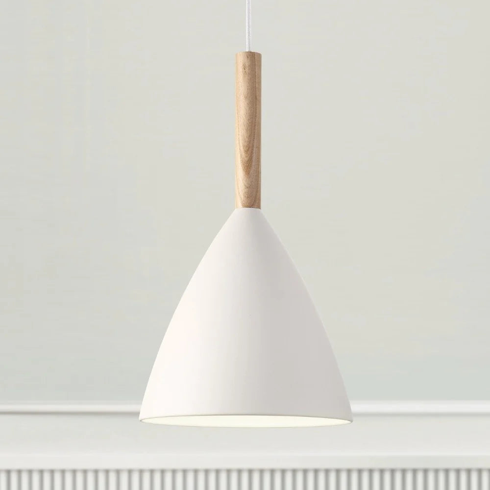 Zion pendant Light W200mm White Metal