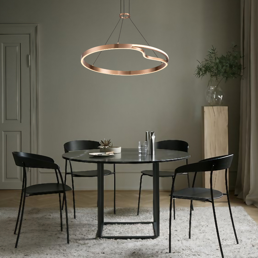 Ostrom Coffee Gold Ring LED Pendant
