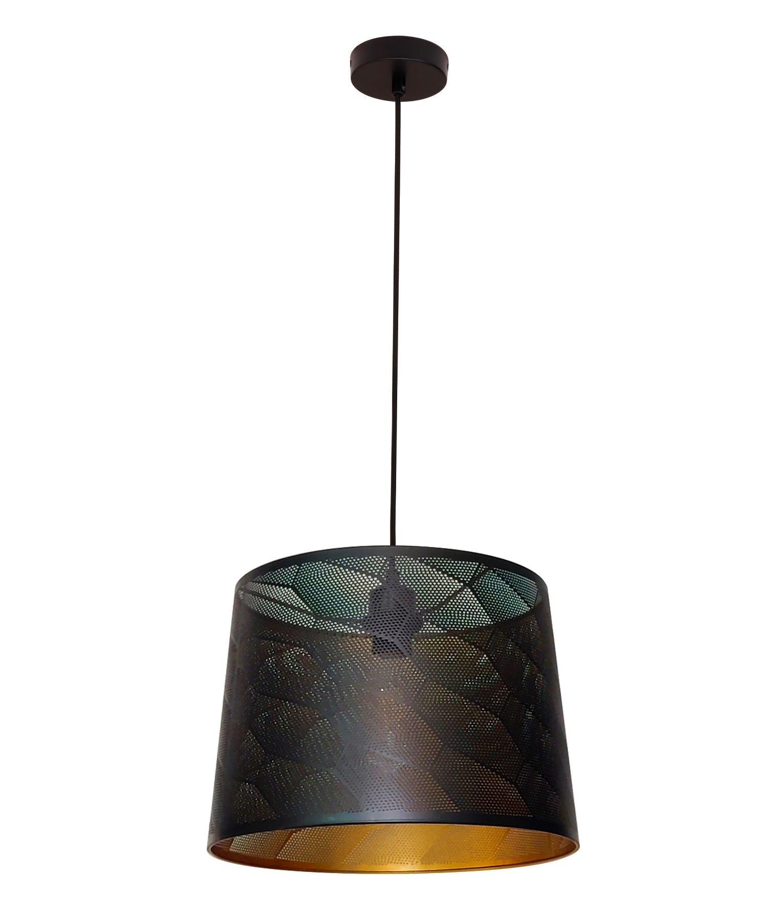 PENSHADE: Interior Slanted with Honeycomb Pattern Laser Cut Pendant Lights