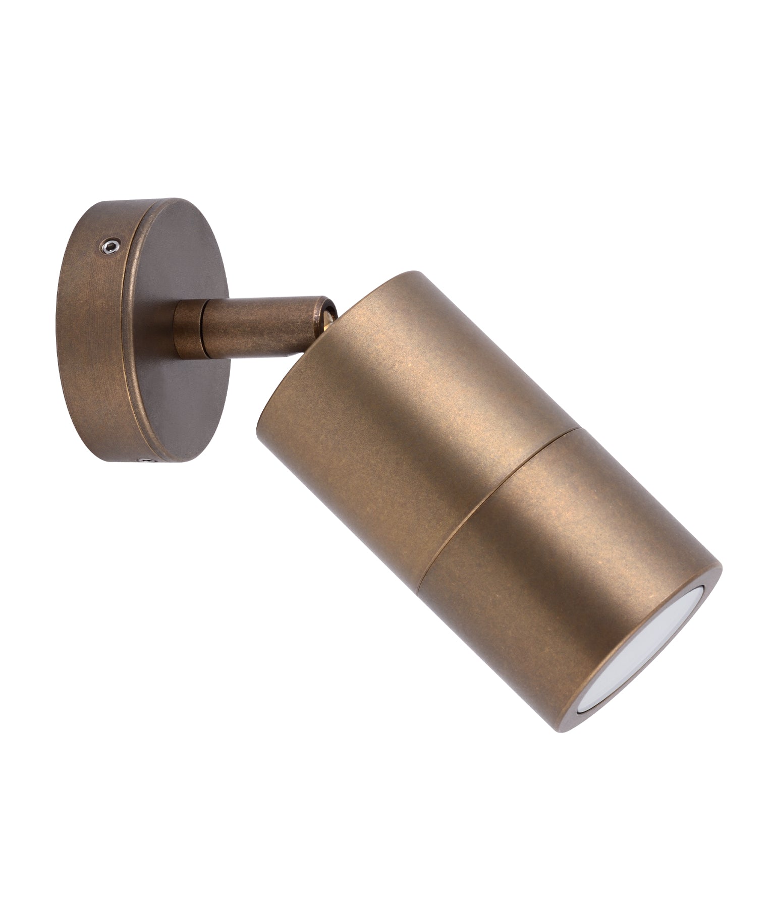 GU10 Exterior Wall Pillar Spot Lights (Aged Brass) IP65