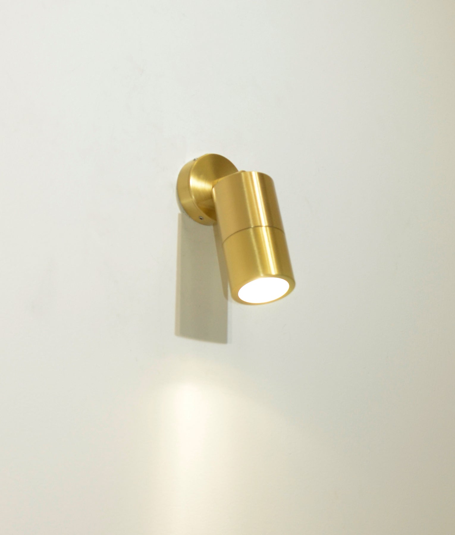 GU10 Exterior Wall Pillar Spot Lights (Solid Polished Brass) IP65
