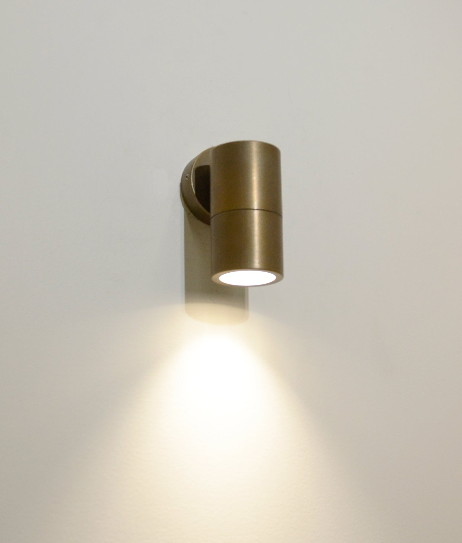 GU10 Exterior Wall Pillar Spot Lights (Aged Brass) IP65