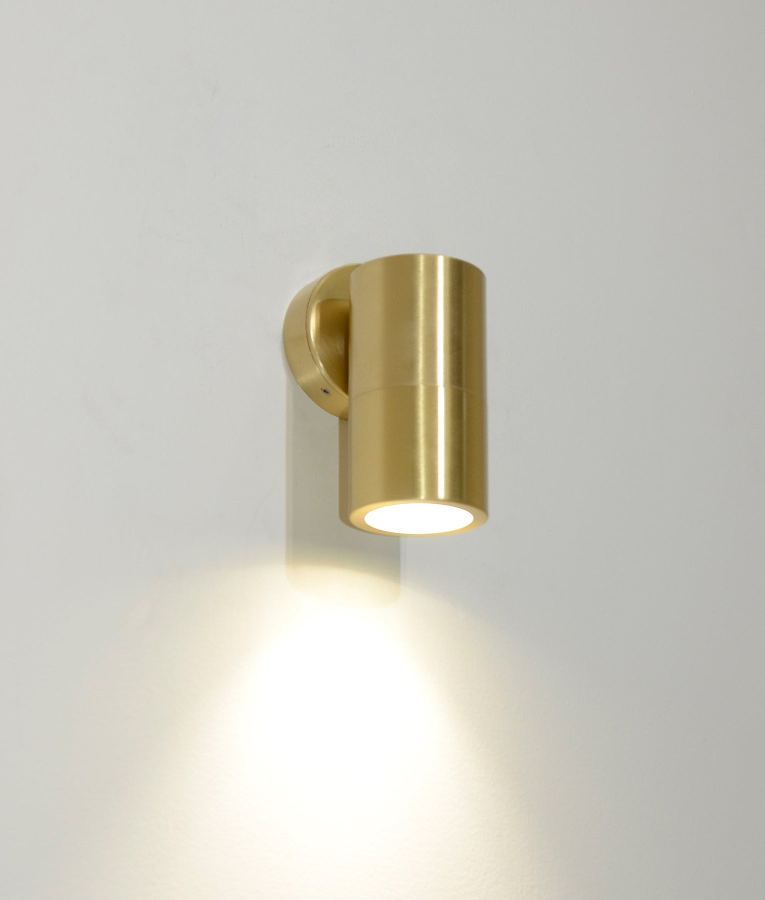 GU10 Exterior Wall Pillar Spot Lights (Solid Polished Brass) IP65
