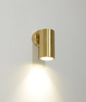 GU10 Exterior Wall Pillar Spot Lights (Solid Polished Brass) IP65