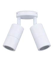 GU10 Exterior Wall Pillar Spot Lights (White Aluminium) IP65