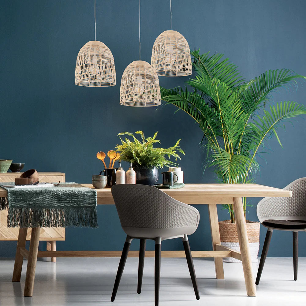 Interior Rattan Ellipse 1 Light Pendant Natural