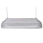 Riva 4 Light Extra Long Perforated Iron Elongated Pendant - Matt White