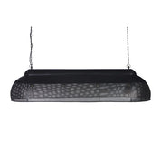 Riva 4 Light Extra Long Perforated Iron Elongated Pendant - Matt Black/Gold