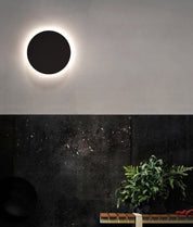 SHADOWTRI: Exterior LED Tri-CCT Round Backlit Wall Lights IP65 & IK08 (Diam: 250mm)