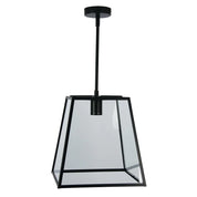 Eaton 1 Light Single Pendant Matt Black 300mm