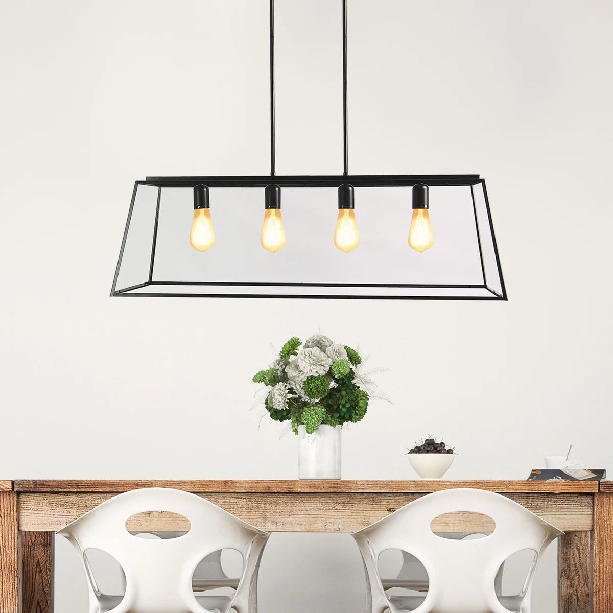 Eaton 4 Light Pendant Matt Black