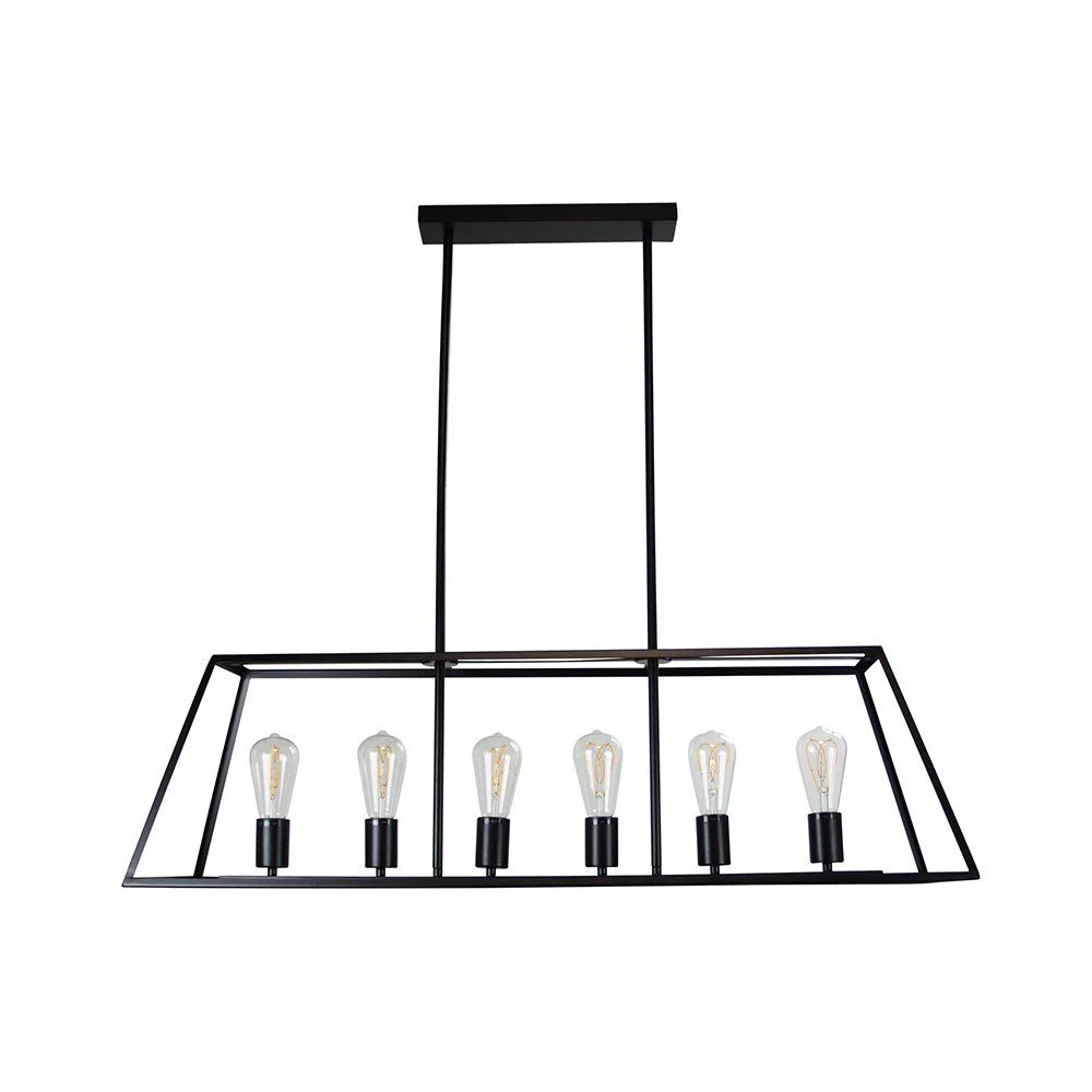 Southport 6 Light Pendant Black