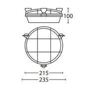 Seaside Lighting EDEN - Large Round Cage Bunker Light IP54 Solid Brass