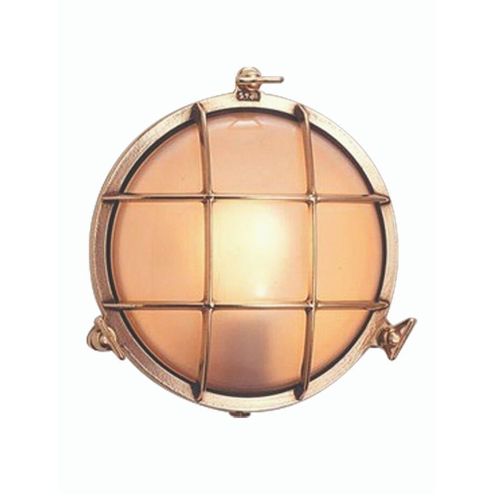 Seaside Lighting EDEN - Large Round Cage Bunker Light IP54 Solid Brass