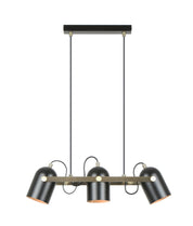 TAZZA: Interior Ellipse Shade with Antique Brass Hardware Pendant Light