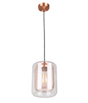 TONO: Mesh Internal & Clear Glass Oblong Pendant Lights