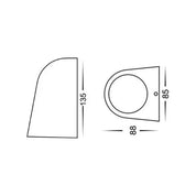 TORQUE: Exterior GU10/MR16 Surface Mounted Cone Wall Lights IP65 Series
