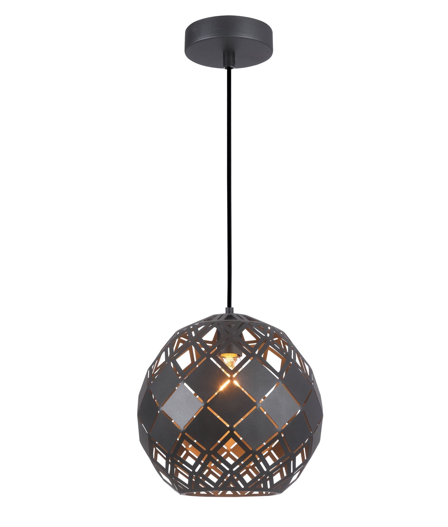 TUILE: Interior Large Embossed Tiled Iron Wine Glass Shape Pendant Lights