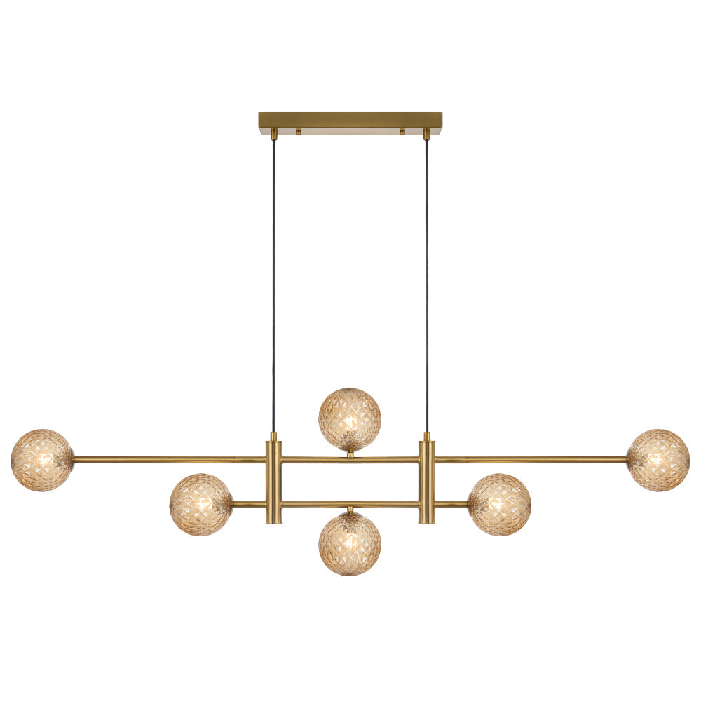 TYSON 6 LIGHT PENDANT ANTIQUE GOLD