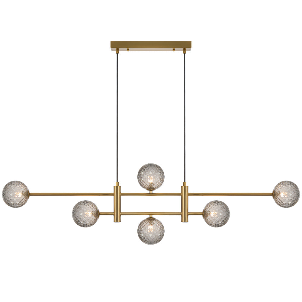 TYSON 6 LIGHT PENDANT ANTIQUE GOLD