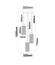 VENETO: Industrial Aged Decorative Multiple Black Mesh Pendant Light