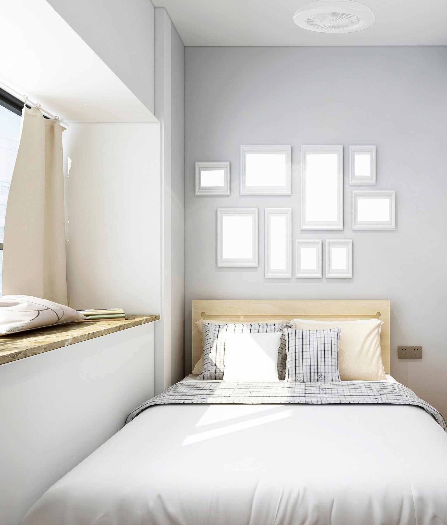 VIFTU: Interior Low Profile DC Surface Mounted Ceiling Fan with LED Tri-CCT Light