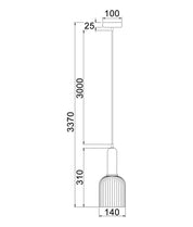 VINTAJ: Retro Interior Ellipse Shape Ribbed Glass Pendant Lights