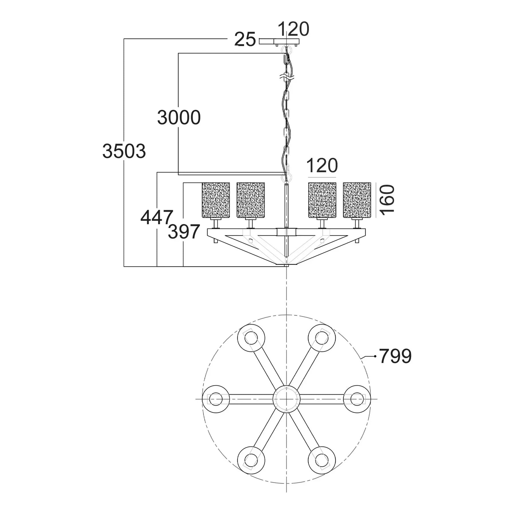 VOTIF: Retro Interior Candelabra Oak Wood with Clear Blown Dimpled Glass Pendant Light