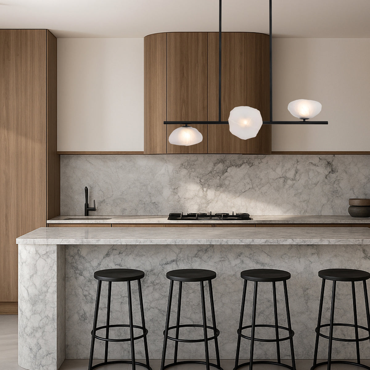 ZECCA 3 LIGHT HORIZONTAL PENDANT