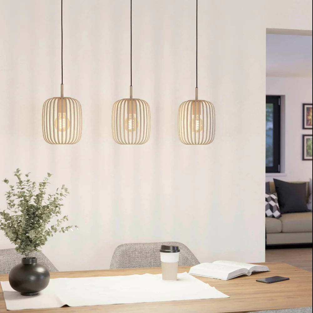 ROMAZZINA Pendant 3 Lights Sandy Steel