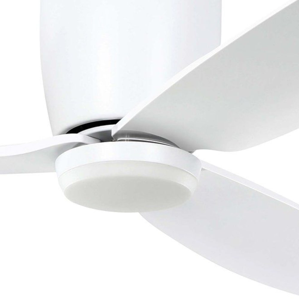 Eglo Seacliff Low Profile DC Ceiling Fan with CCT LED Light – White 52