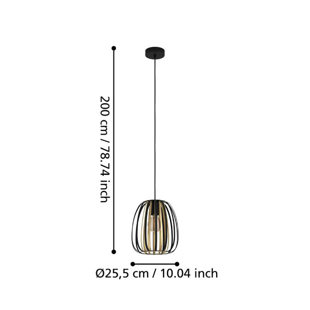 Encinitos Pendant Light BlacK / Gold