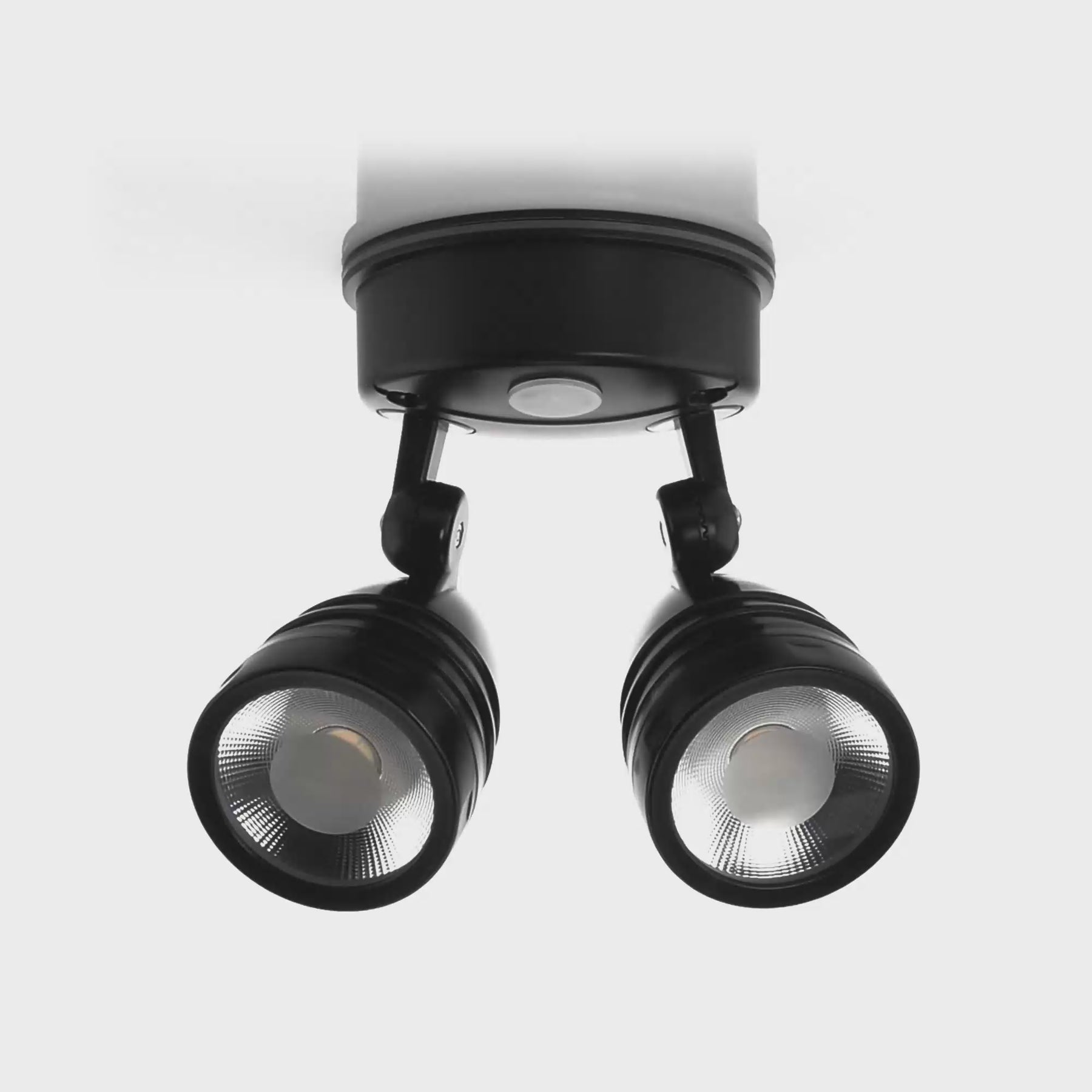 Havit Lighting Focus Polycarbonate Black Double Adjustable Spot Light With Sensor