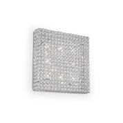 Square Admiral Pl8 Wall Sconce 8 Lights Chrome Crystal