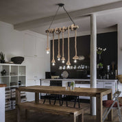 Canapa Sp6 Pendant 6 Lights Natural Hemp Rope
