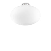 Candy Pl1 Round Flush Mount Light White Glass / Metal