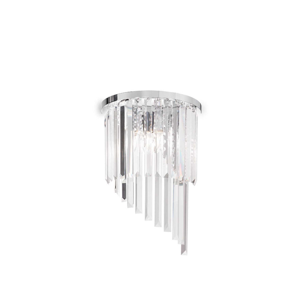 Carlton Ap3 Wall Sconce 3 Lights Metal / Crystals