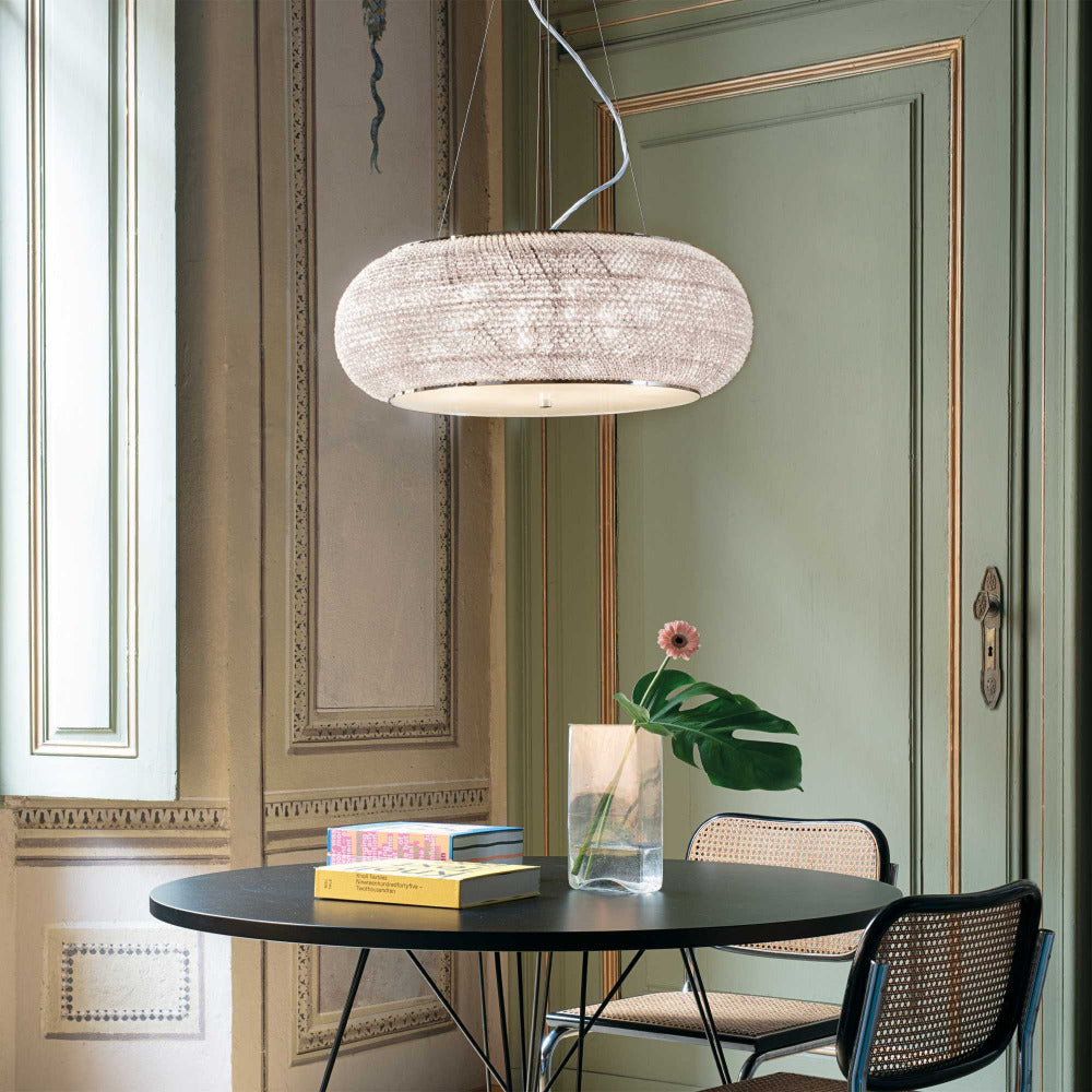 Pasha' Sp10 Pendant 10 Lights Crystal