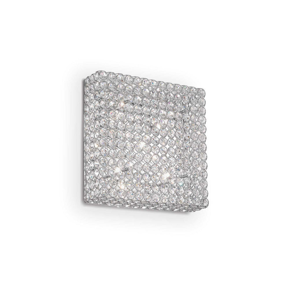 Square Admiral Pl6 Wall Sconce 6 Lights Chrome Crystal