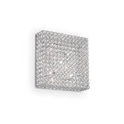 Square Admiral Pl6 Wall Sconce 6 Lights Chrome Crystal