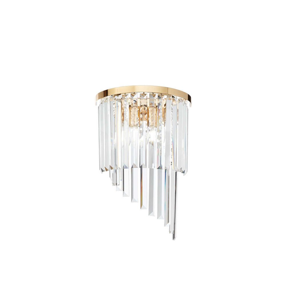 Carlton Ap3 Wall Sconce 3 Lights Metal / Crystals